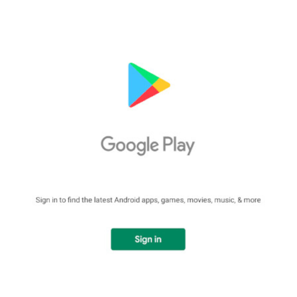 Sign into Google Play